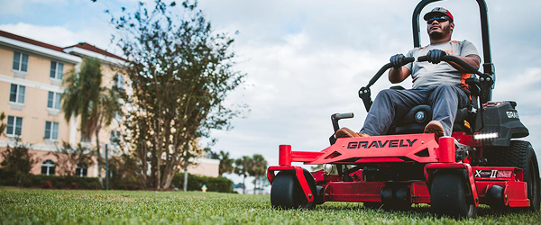 Gravely Pro-Turn 100 zero-turn commercial-grade lawn mowers
