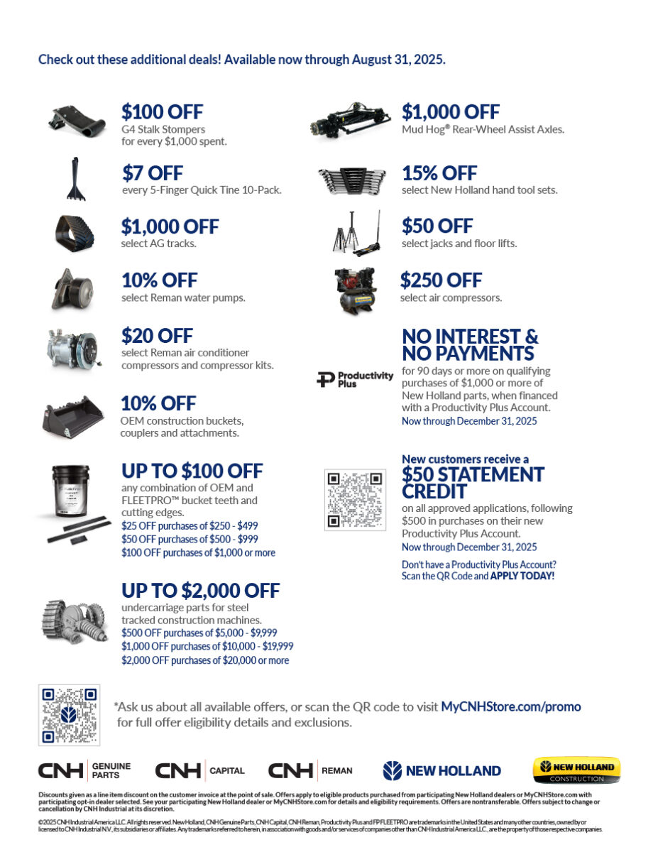New Holland Q2 2025 Parts & Service Retail Campaign - Page 2